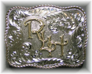 Custom Belt buckle with custom design initials