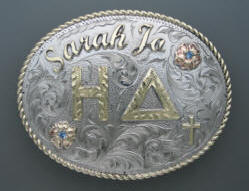 Custom Buckle with Birthstones