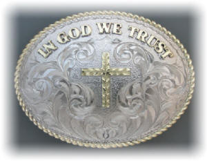 Christian Theme Belt Buckle