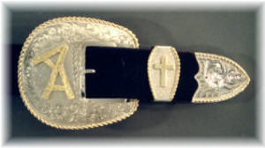 Custom 3 piece ranger belt buckle set