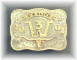 Custom Ranch Brand Belt Buckle