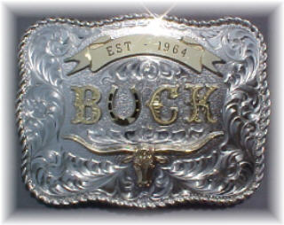 personalized longhorn head belt buckle