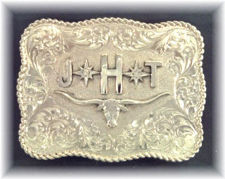 personalized Longhorn belt buckle