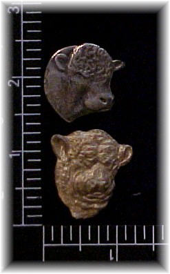 Polled Bull Heads Motif