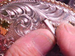 Hand Engraving and Texturing of Scroll Work