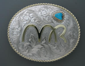 Rolling M R Ranch Brand Belt Buckle